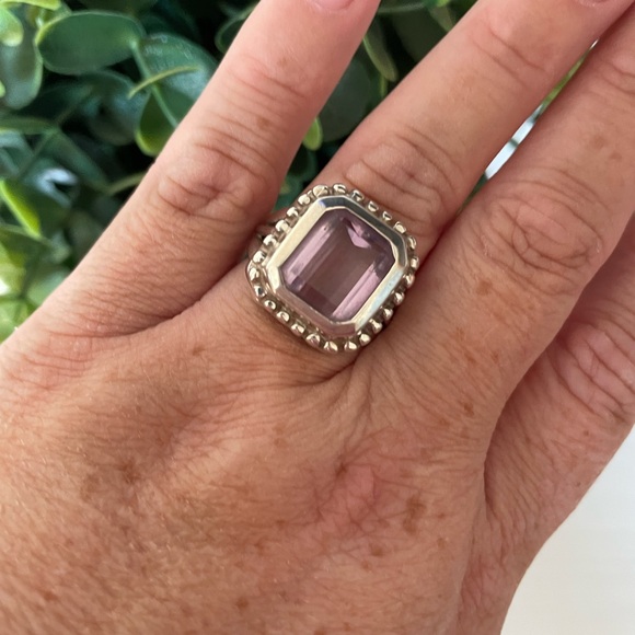 Large Amethyst 925 Sterling Silver Chateau d Argent. David Segal By QVC ring 9 - Picture 8 of 8